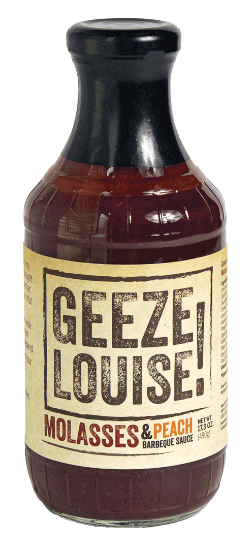 Geeze Louise Molasses with Yellow Peach BBQ Sauce